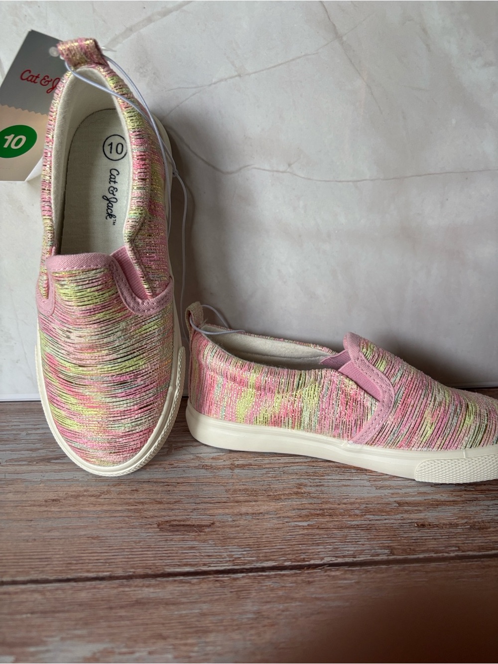 Cat & Jack multi-colored slip-ons